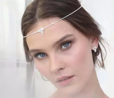 Chain Bling Zircon Crystal Forehead Chain Luxury Jewelry Bridal Headwear • $26.64