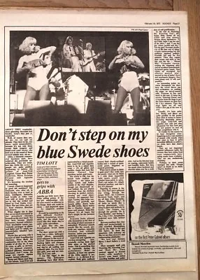 ABBA 'blue Swede Shoes' 1977 ARTICLE / Clipping • £11.95