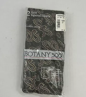 Vintage Botany 500 2 Men's Tapered Shorts Boxers Large 36-38 Paisley NOS • $28