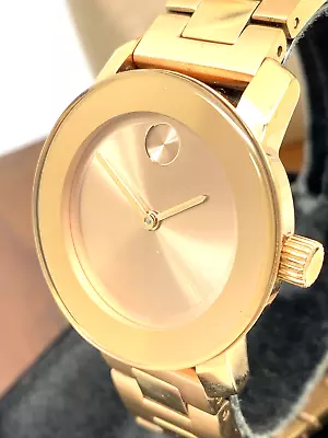 Movado Women's Watch 3600435 Bold Rose Gold Swiss Quartz Stainless Steel 30mm • $296.97