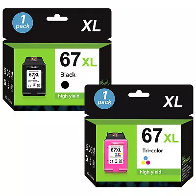 67XL Ink Cartridges For HP Ink 67 XL Deskjet 2333 2700 2720e Envy 6000 6055 Lot • $16.40