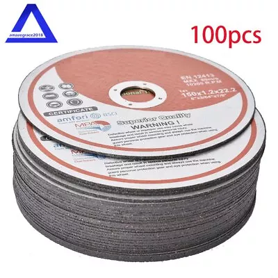 100Pcs 6  × .045  × 7/8  Cut-off Wheel - Metal & Stainless Steel Cutting Discs • $55.92