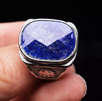 17.2*22.3mm Top Natural Royal Blue Lapis Lazuli Crystal Gemstone Ring AAA • $7.50