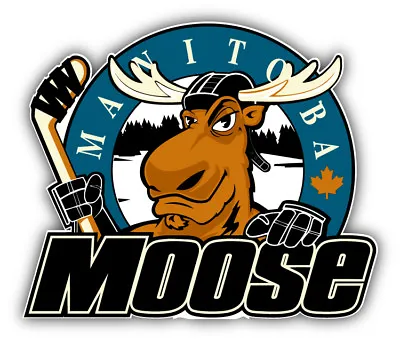 Manitoba Moose Hockey Logo Car Bumper Sticker Decal - 3'' 5'' Or 6'' • $3.50