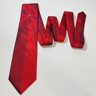 Genuine VERSACE “Memorabilia” Contemporary Red Silk Tie W Medusa Head 60x3.675” • $75