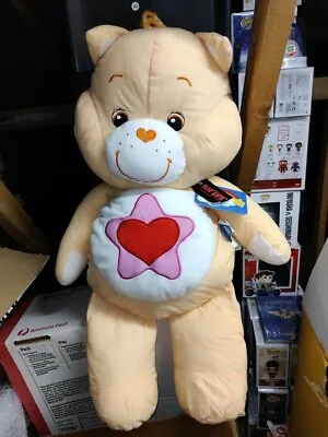 £129.99 • Buy Care Bear Cuddle Pillow Proud Heart Cat Jumbo Large HOT TOPIC Tag MINT RARE