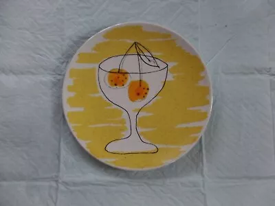 Vera For Mikasa Mid Century Modern Mcm Cocktail Time Pottery Plate Martini Drink • $12.99