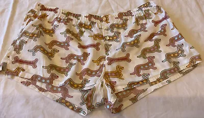 Peter Alexander Dachshund  Sausage Dog Bone Women’s Pyjama Shorts Size M 12 EUC • $26