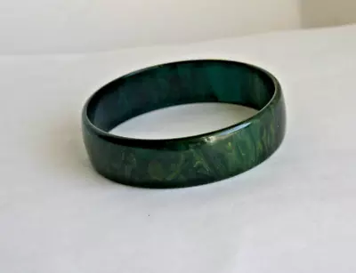 Vintage Bakelite Bangle Bracelet Marbled Blue (Blue Moon) Color • $34