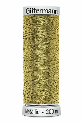 Gutermann Metallic Effect Thread 200m MACHINE EMBROIDERY Sewing  709760 • £4.45