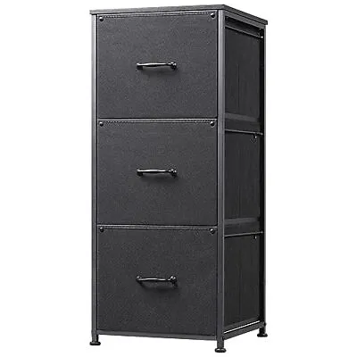  3 Drawer File Cabinet Fabric Storage Cabinet For Home Office Vertical  • $44.04