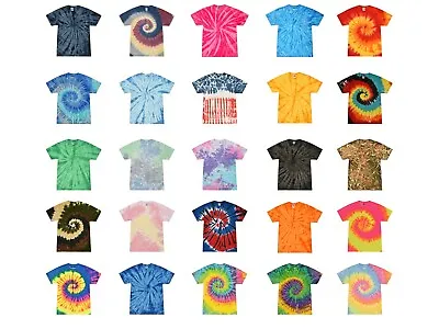 $19.78 • Buy Tie Dye T-Shirts Multi-Color  Adult Size 4XL - 5XL 100% Cotton Colortone