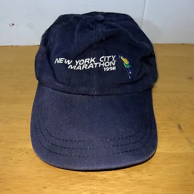 Vintage 1998 New York City Marathon Cap EUC Racing Running Hat Rare By Headshots • $31.99
