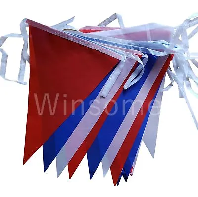 10m Bunting Flag Party Wedding Birthday Decorations Garden Home Outdoor Banners • £3.08