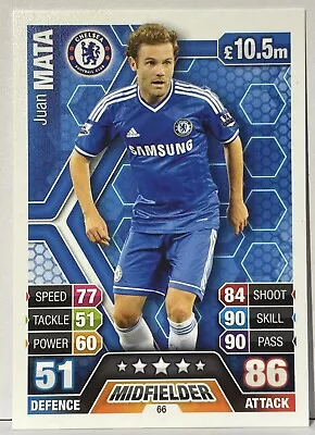 Juan MATA Match Attax 2013/2014 Premier League 13/14 #66 Chelsea • £0.99