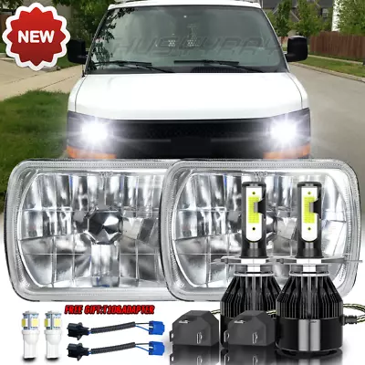 FIT Chevy Express Cargo Van 1500 2500 3500 Pair 7x6 5x7 LED Headlights Hi/Lo** • $99.99