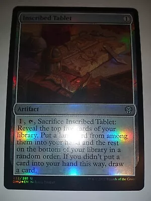 1 X Magic The Gathering Dominaria United Inscribed Tablet Foil Uncommon Ex Con • £1.29