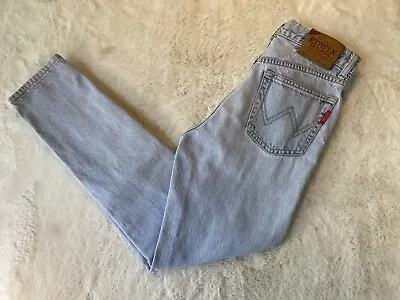 Vintage EDWIN Jeans Men's 26x28 Light Wash Distressed Holes • $42.38