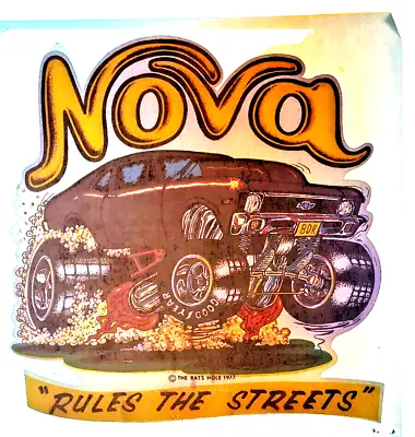 1968-70 Chevy Nova Big Daddy Rat Rats Hole Vintage 70's T-Shirt Transfer NOS • $24.95