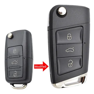 Car Key Shell For VW Golf Polo Sharan Beetle Eos Tiguan Bora Key Remote Fob Case • $12.43