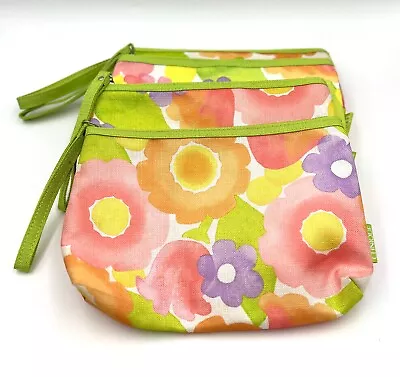 6 Bags : CLINIQUE Flower Print Cosmetic Makeup Bag Zipper Pouch With Handle • $9.99