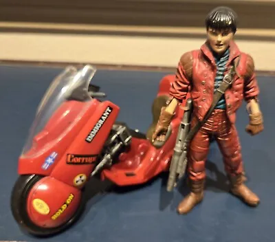 Vintage McFarlane Akira Kaneda + Motorcycle Bike Complete Anime Figure Set 2000 • $99.98