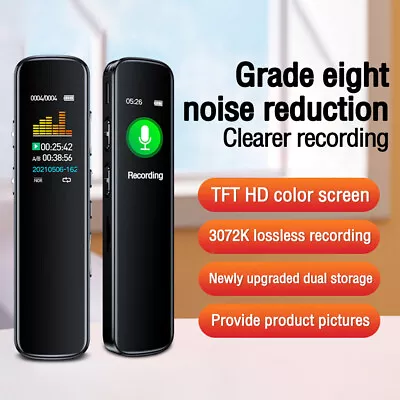 NEW Rechargeable Dictaphone MP3 Player Digital Audio Sound Voice Recorder • $24.77