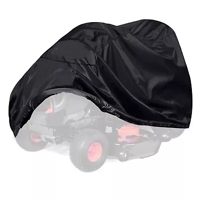 183x137x117cm Riding Lawn Mower Cover For Outdoor Garden Tractor Portable Black • £15.16