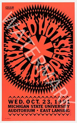 $33.52 • Buy Red Hot Chili Peppers - Michigan State - 1991 Vintage Music Poster