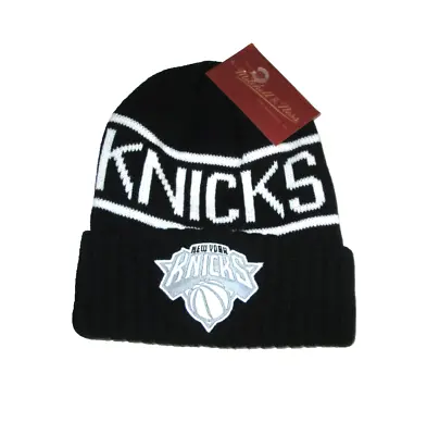New NBA New York Knicks  Embroidered Mitchell & Ness Cuffed Knit Beanie Hat OSFA • $13.70