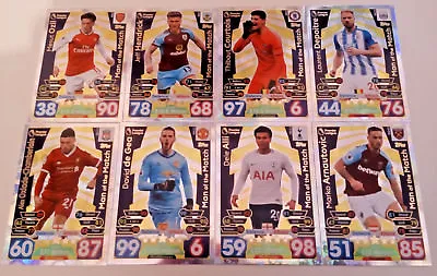 Match Attax EXTRA 2018 2017/18 MAN OF THE MATCH Cards • £2.95