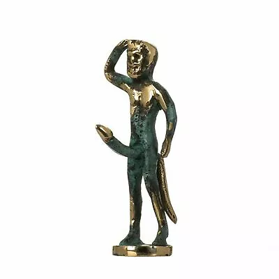 Satyr Pan Faun Hand Made Solid Bronze Erotic Sculpture Figurine Penis Statue 3.7 • £39.52