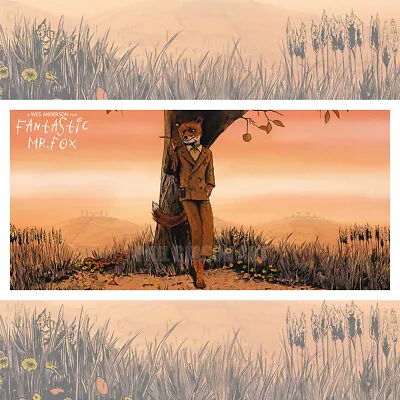 Original  Newspaper Man  Fantastic Mr. Fox Art Print Blu Poster Wes Anderson  • £22.80