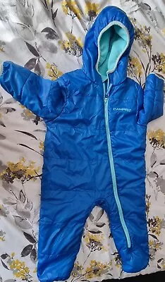 Campari 12 To 18 Months Blue Ski Suit Used Snowsuit Toddlers • £10