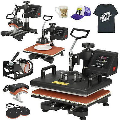 5 In 1 Heat Press Machine For T-Shirts 12 X15  Combo Kit Sublimation Swing Away • $205.58