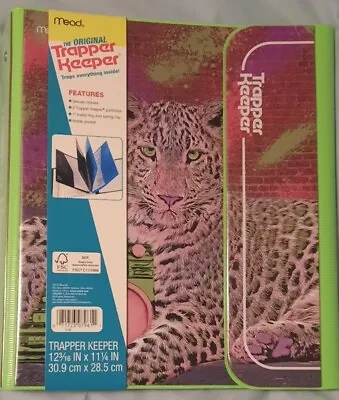 Trapper Keeper Binder Portfolio Folder 2021 Mead Retro Tiger Boombox Purple New  • $16.50