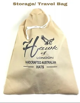 £3.99 • Buy Hawk Australian Western Style Bush Cowboy Hat  Aussie Cotton Travel Storage Bag