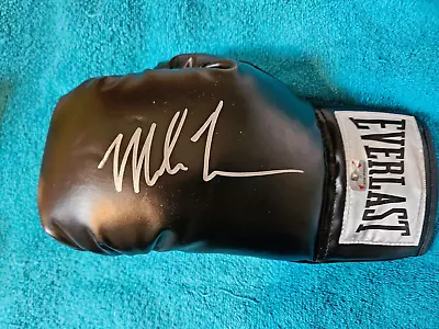 Champion Iron Mike Tyson Autographed Everlast Full Size Black  Boxing Glove • $129.95