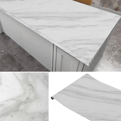 £12.94 • Buy Marble Paper Vinyl Film Worktop Table Furniture Top Stickers Back Self Adhesive