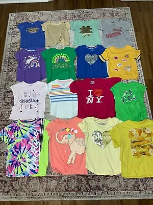 Lot Of Various Kids Girls T-shirts(Different Brands) Sizes Between 3 Through 6 • $4