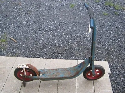 Vintage Scooter Blue & White With Red Wheels • $75