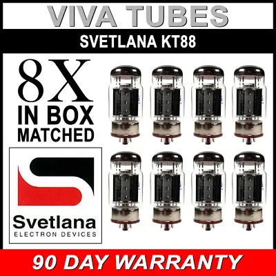 $1002.07 • Buy Brand New Plate Current Matched Octet (8) Svetlana KT88-SV Gold Grid Tubes
