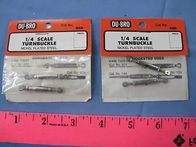 4 Genuine NOS Du-Bro #300 1/4 Scale Turnbuckles R/C Plane Airplane Boat Car • $22.50