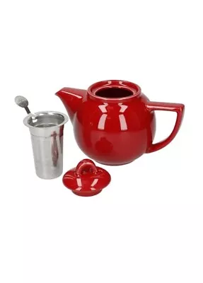 The London Pottery Co. Geo Filter 4 Cup 1.1L Teapot Red BNIB • £14