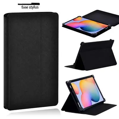 Black Folio Leather Tablet Stand Cover Case For Samsung Galaxy Tab S 2/3/4/5/6/7 • £4.99