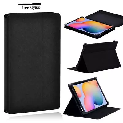 Black Folio Leather Tablet Stand Cover Case For Samsung Galaxy Tab S 2/3/4/5/6/7 • £4.49