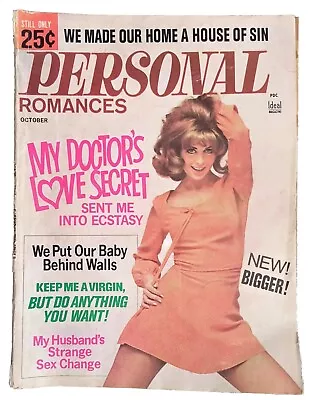 Vintage Pulp Magazine: PERSONAL ROMANCES (10/1967) Keep Me A Virgin L1 • $13.99