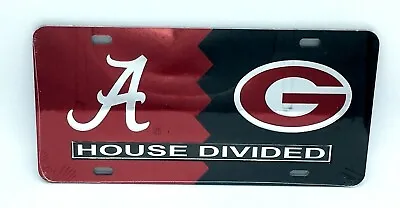 Alabama Crimson Tide Georgia Bulldogs House Divided Mirror License Plate Car Tag • $28.97