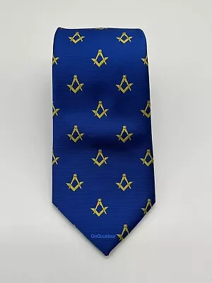 New Lodge Gift Craft Masonic Tie Gold Square & Compass Masonic Regalia Neck Tie • £9.99