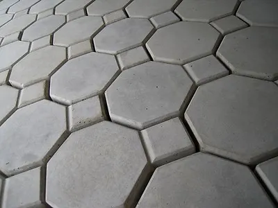 Paver Molds For Concrete Lot Of 14. Interlocking Octagon. PatioWalkwayGarden • $114.99